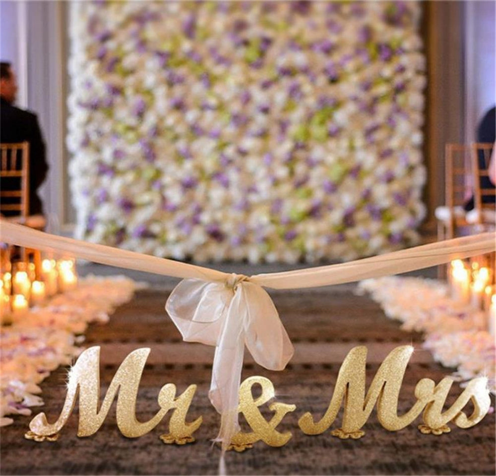 ELECTROPRIME Wooden Mr and Mrs Sign Wedding Decoration(JM00801)