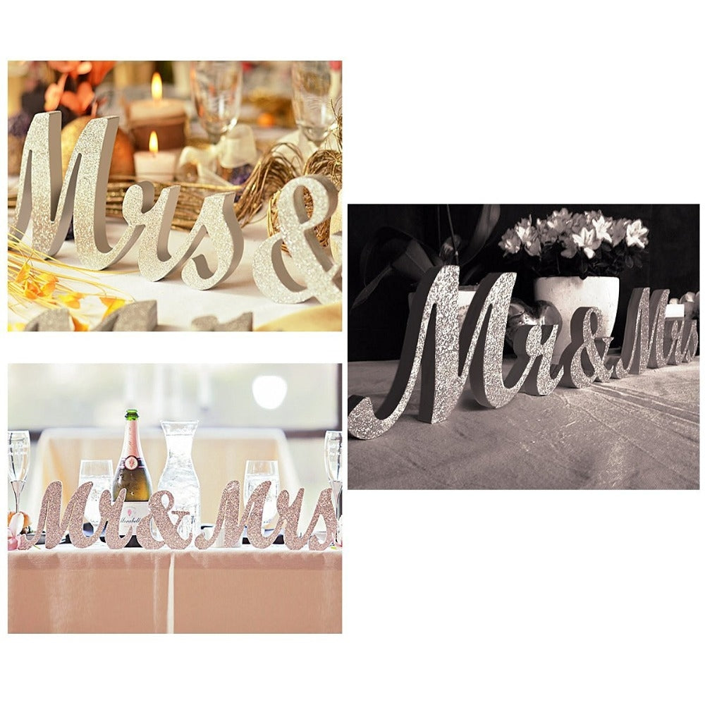 ELECTROPRIME Wooden Mr and Mrs Sign Wedding Decoration(JM00976)