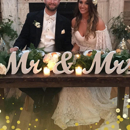 ELECTROPRIME Wooden Mr and Mrs Sign Wedding Decoration(JM00976)