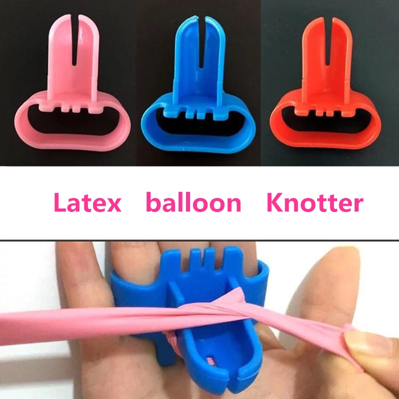 ELECTROPRIME 2 PCS Birthday Party Latex Balloon Knotter Balloon Sealing Accessories?Random Color Deliver