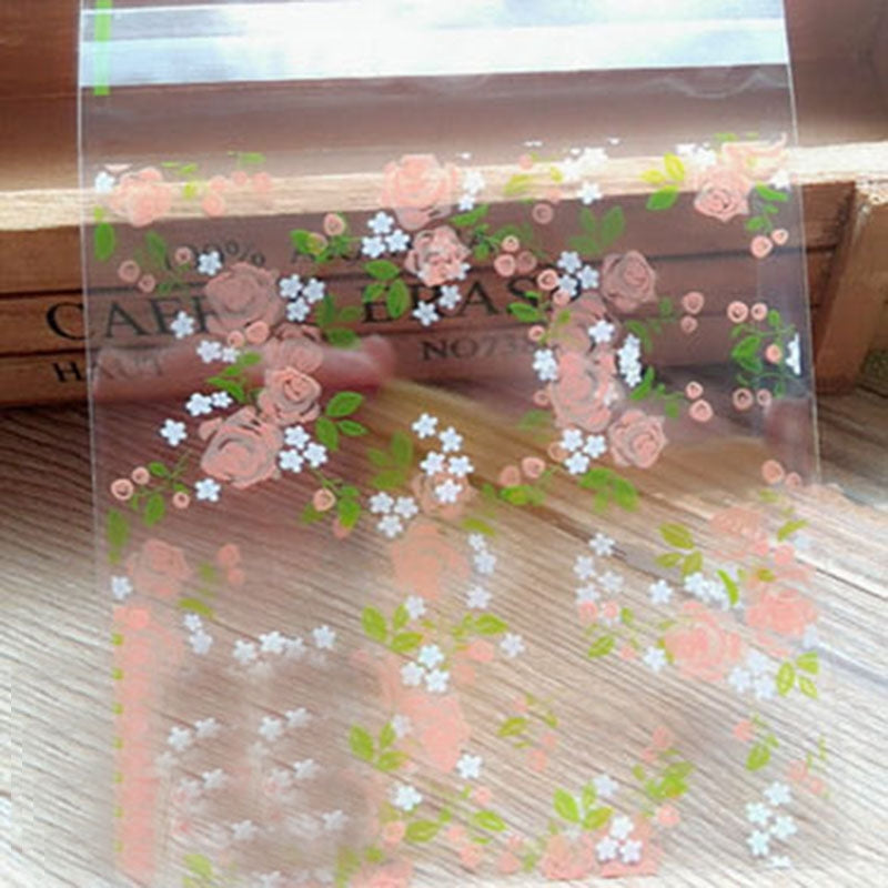 ELECTROPRIME 5 Packs Self Adhesive Seal OPP Plastic Bags Wedding Gifts Bag Candy Packaging Bag, Size:7x7cm