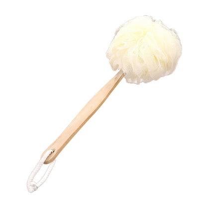ELECTROPRIME Long Handle Hanging Soft Mesh Body Shower Brush(White)