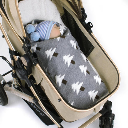 ELECTROPRIME Baby Knit Christmas Tree Hug Blanket out Shawl Cover(White)