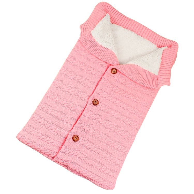 ELECTROPRIME Warm Soft Cotton Knitting Envelope Newborn Baby Sleeping Bag(Pink)
