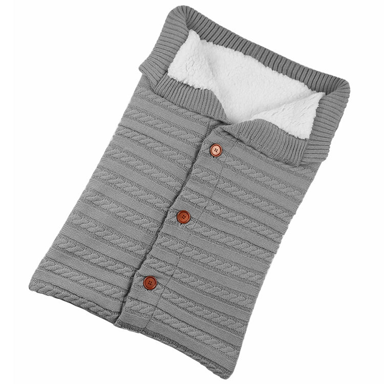 ELECTROPRIME Warm Soft Cotton Knitting Envelope Newborn Baby Sleeping Bag(Light Grey)