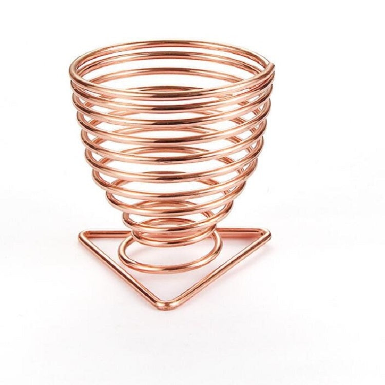 ELECTROPRIME 5PCS Gourd Water Drop Make-up Egg Puff Tray Storage Rack Sponge Egg Metal Holder(Rose gold)