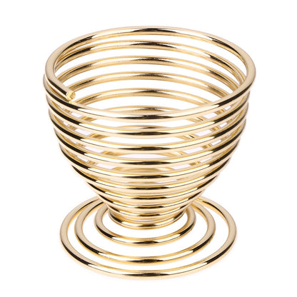ELECTROPRIME 5PCS Gourd Water Drop Make-up Egg Puff Tray Storage Rack Sponge Egg Metal Holder(Gold)