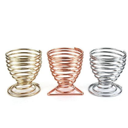 ELECTROPRIME 5PCS Gourd Water Drop Make-up Egg Puff Tray Storage Rack Sponge Egg Metal Holder(Gold)