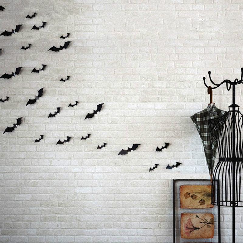 ELECTROPRIME Halloween Stereo Wall Stickers Simulation Bat Stickers