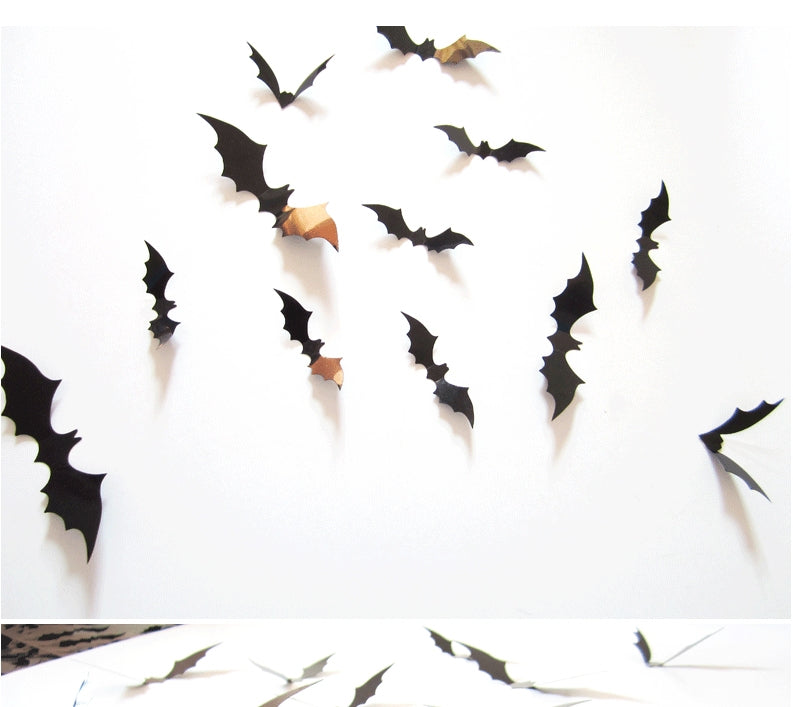 ELECTROPRIME Halloween Stereo Wall Stickers Simulation Bat Stickers