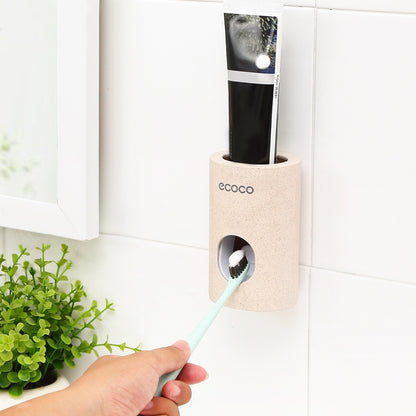 ELECTROPRIME ECOCO Wheat Straw Wall-mounted Seamless Stickers Lazy Automatic Toothpaste