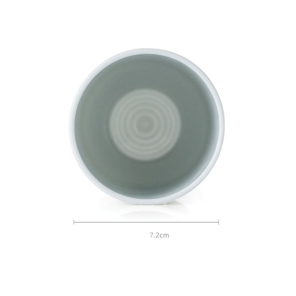 ELECTROPRIME Simple Cute Brushing Cup Couple Plastic Mouthwash Cup, Pattern:Word(Gray-blue)