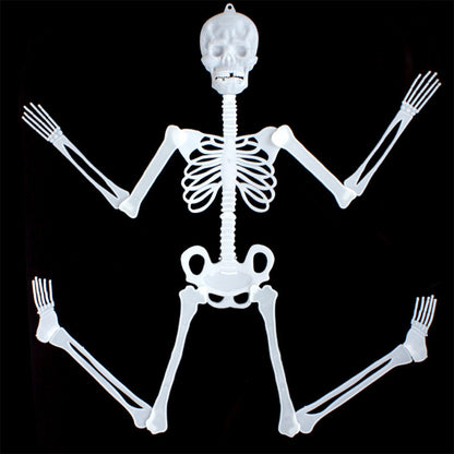 ELECTROPRIME Luminous Skeleton Halloween Activity Props Bar Haunted House Decoration Supplies Fluorescent Skeleton, Size:Medium(90cm)