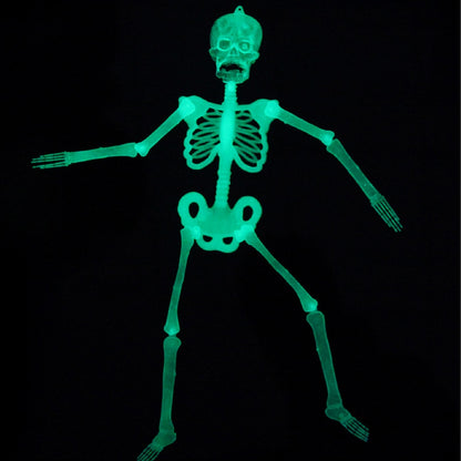 ELECTROPRIME Luminous Skeleton Halloween Activity Props Bar Haunted House Decoration Supplies Fluorescent Skeleton, Size:Large(150cm)