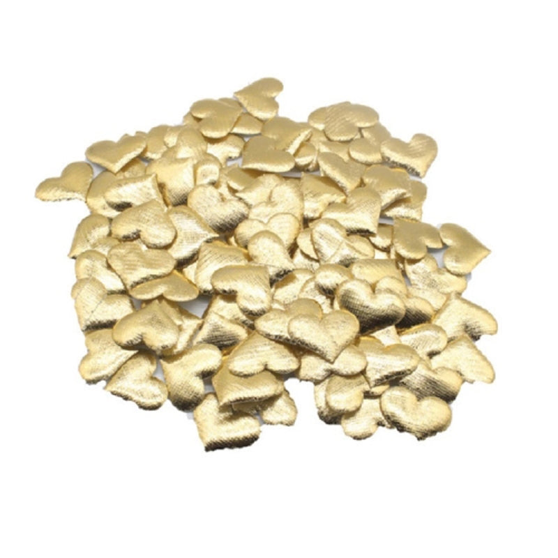 ELECTROPRIME 100pcs / Pack 3.5cm Wedding Supplies Love Hand Throw Flower Wedding Room Decoration Simulation Fake Petals(Gold)