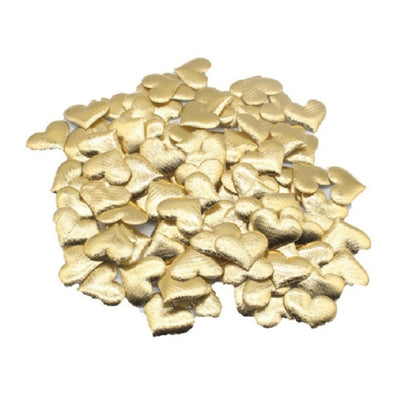 ELECTROPRIME 100pcs / Pack 3.5cm Wedding Supplies Love Hand Throw Flower Wedding Room Decoration Simulation Fake Petals(Gold)
