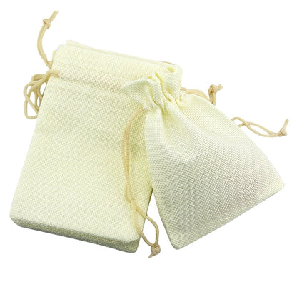 ELECTROPRIME 50 PCS Multi size Linen Jute Drawstring Gift Bags Sacks Wedding Birthday Party Favors Drawstring Gift Bags, Size:9x12cm(Beige)