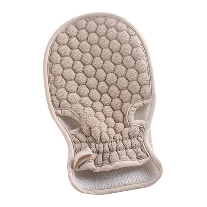 ELECTROPRIME Bath Body Shower Gloves Skin Exfoliating SPA Massage Mitt Lattice Particles Washcloth(Grey White)