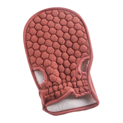 ELECTROPRIME Bath Body Shower Gloves Skin Exfoliating SPA Massage Mitt Lattice Particles Washcloth(Coffee)