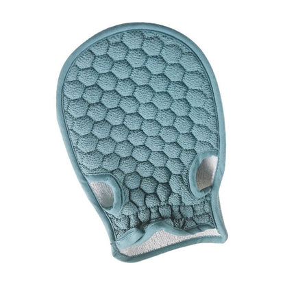 ELECTROPRIME Bath Body Shower Gloves Skin Exfoliating SPA Massage Mitt Lattice Particles Washcloth(Blue)