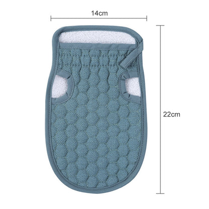ELECTROPRIME Bath Body Shower Gloves Skin Exfoliating SPA Massage Mitt Lattice Particles Washcloth(Blue)