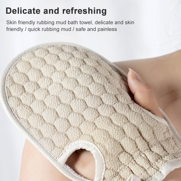 ELECTROPRIME Bath Body Shower Gloves Skin Exfoliating SPA Massage Mitt Lattice Particles Washcloth(Blue)