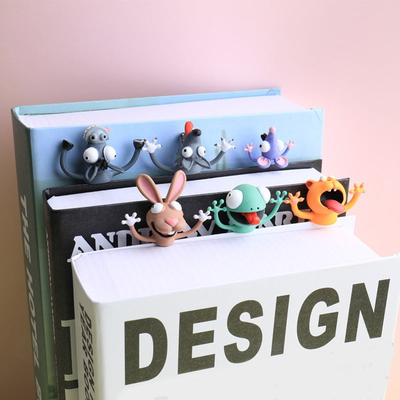 ELECTROPRIME 3D Stereo Animal Bookmark Creative Cute Funny Bookmark(Lizard)