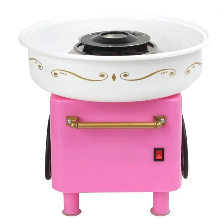 ELECTROPRIME Retro Trolley Mini Cotton Candy Machine, Specification:U.S. Regulations 110 V(Pink)