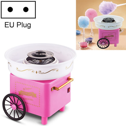 ELECTROPRIME Retro Trolley Mini Cotton Candy Machine, Specification:European Regulations 220 V(Pink)