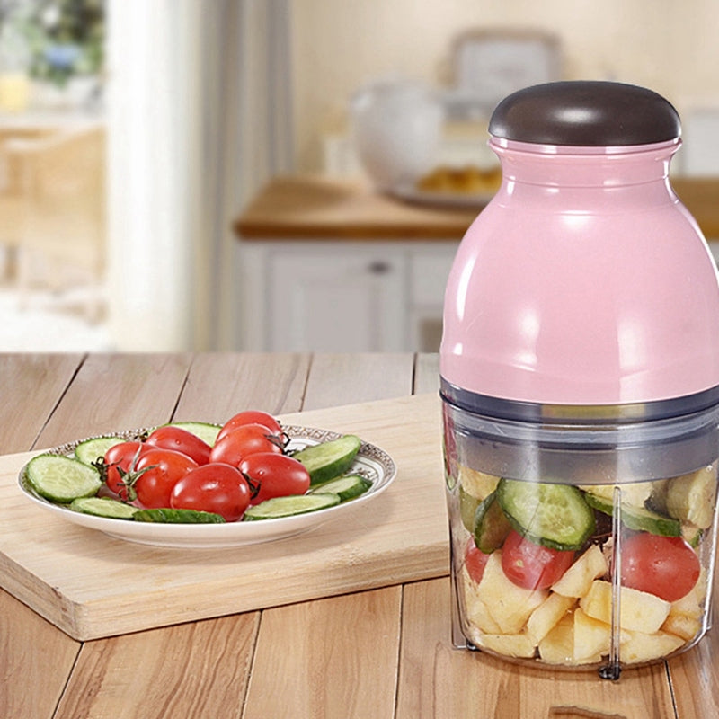 ELECTROPRIME Portable Mixing Cup Electric Soy Milk Juicer Multi-function Cooking Machine Home Meat Grinder(Light Green)