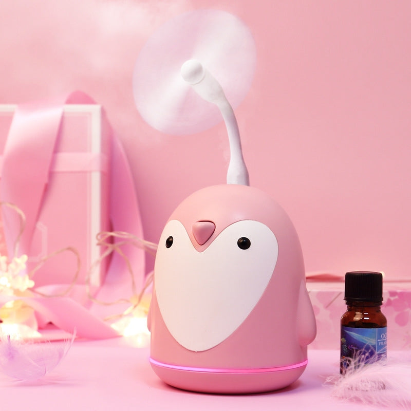ELECTROPRIME 220ml Aroma Humidifier Cute Penguin USB Air Diffuser Home Office Car Mist Maker Air Purifier(Blue)