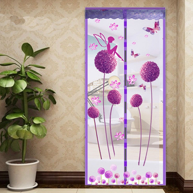 ELECTROPRIME Summer Mosquito Curtain Magnetic Soft Screen Door Curtain, Size:90 x 210cm(Purple)