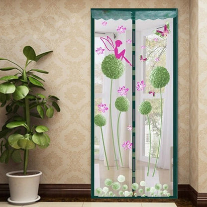 ELECTROPRIME Summer Mosquito Curtain Magnetic Soft Screen Door Curtain, Size:90 x 210cm(Green)