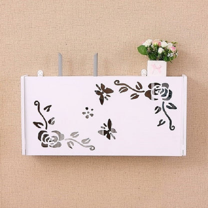 ELECTROPRIME Socket Router Storage Box Set-top Box Decoration TV Cabinet Living Room Junction Box, Size:52x25x9.5cm(Pansy)