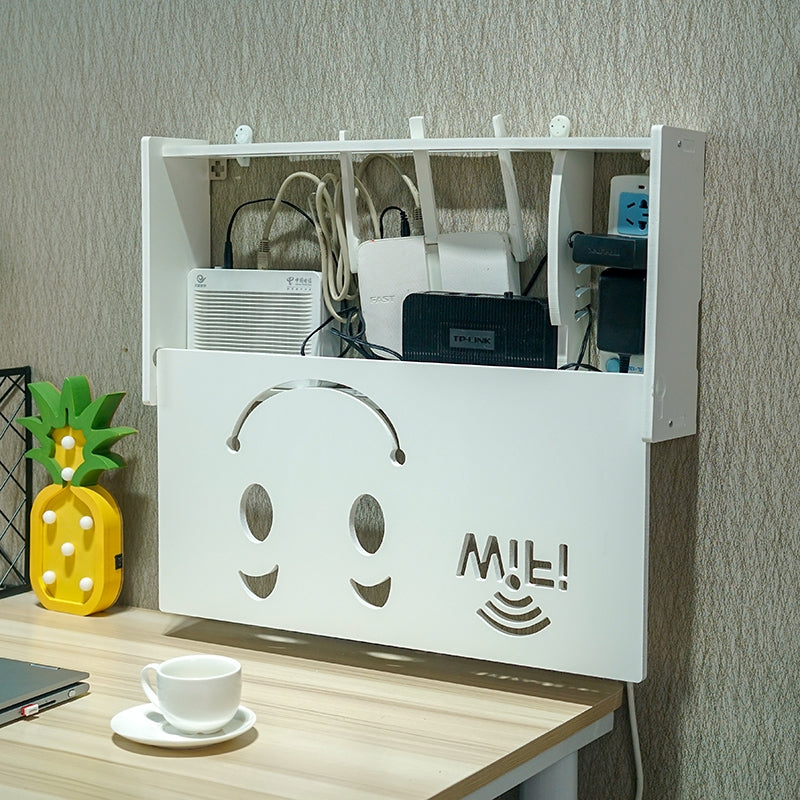 ELECTROPRIME Socket Router Storage Box Set-top Box Decoration TV Cabinet Living Room Junction Box, Size:40.5x20.5x9.5cm(Carved)