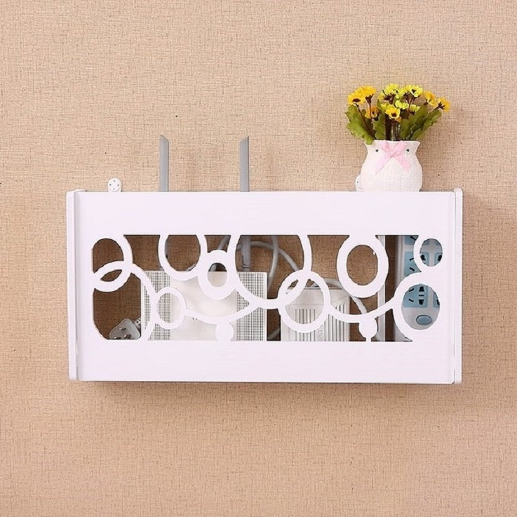 ELECTROPRIME Socket Router Storage Box Set-top Box Decoration TV Cabinet Living Room Junction Box, Size:40.5x20.5x9.5cm(Ring)