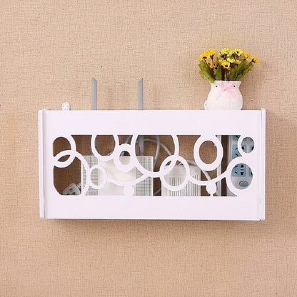 ELECTROPRIME Socket Router Storage Box Set-top Box Decoration TV Cabinet Living Room Junction Box, Size:40.5x20.5x9.5cm(Ring)