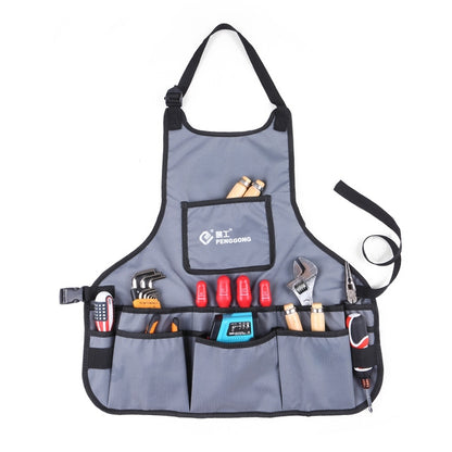 ELECTROPRIME PENGGONG Waterproof Canvas Gardening Apron Tools Bag Electrician Tool Organizer For Toolkit(Grey)