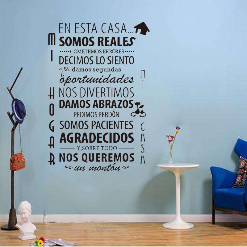 ELECTROPRIME 2 PCS French Family Rules Series Wall Stickers, Size: 90x57cm