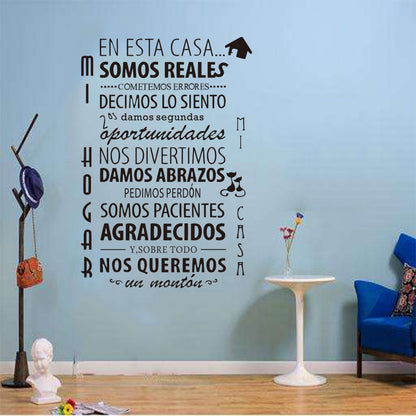ELECTROPRIME 2 PCS French Family Rules Series Wall Stickers, Size: 90x57cm