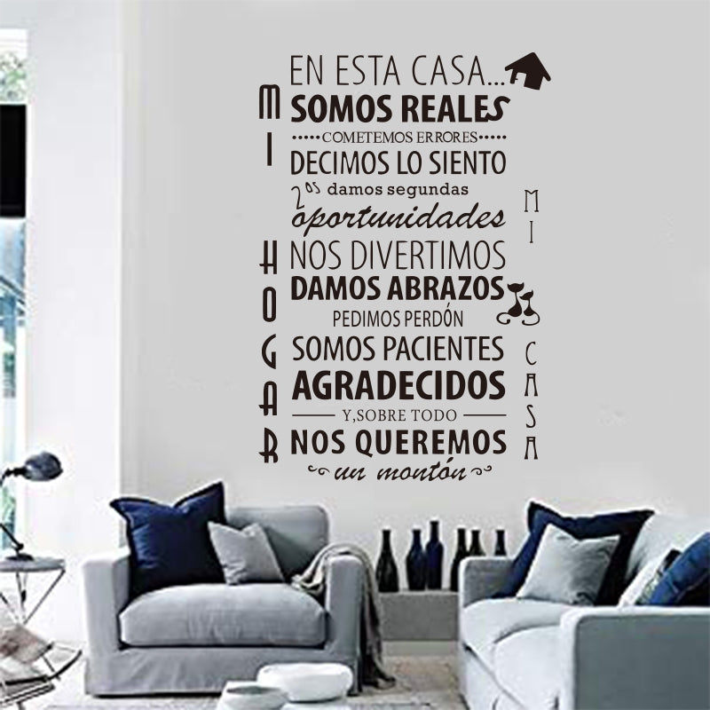 ELECTROPRIME 2 PCS French Family Rules Series Wall Stickers, Size: 90x57cm