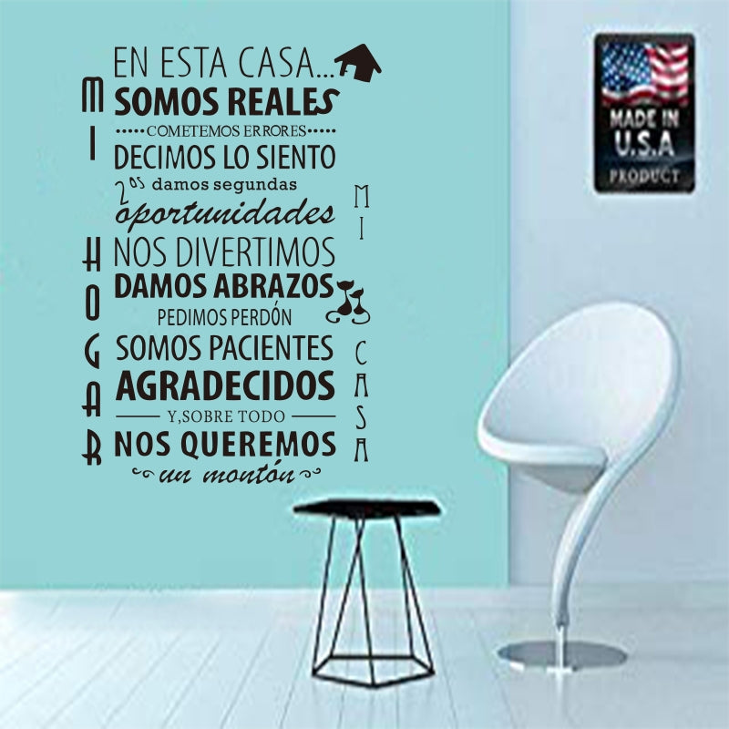 ELECTROPRIME 2 PCS French Family Rules Series Wall Stickers, Size: 90x57cm
