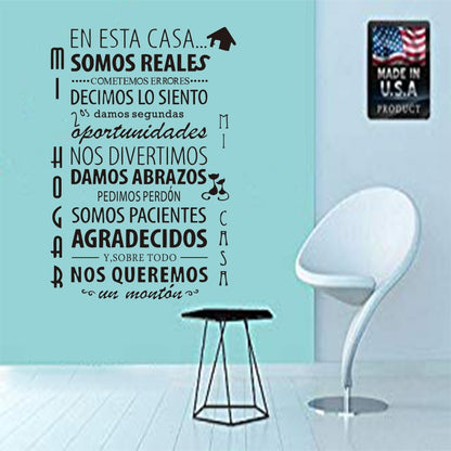 ELECTROPRIME 2 PCS French Family Rules Series Wall Stickers, Size: 90x57cm