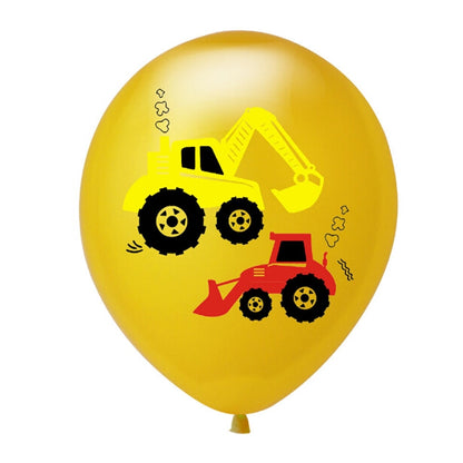 ELECTROPRIME Construction Tractor Inflatable Air Balloons Birthday Excavator Vehicle Banners Baby Shower Kids Boys Birthday Party Supplies, Suit:Suit Eight
