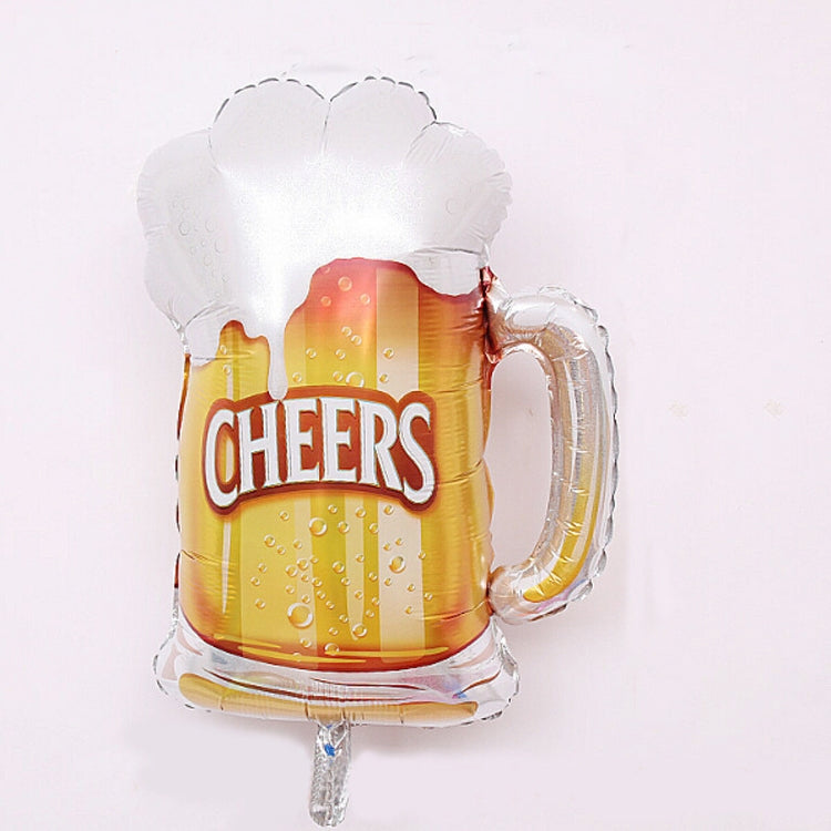 ELECTROPRIME 2 PCS Birthday Party Celebration Decoration Wine Bottle Wine Glass Foil Balloon, Specificate:CHEERS Wine Glasses