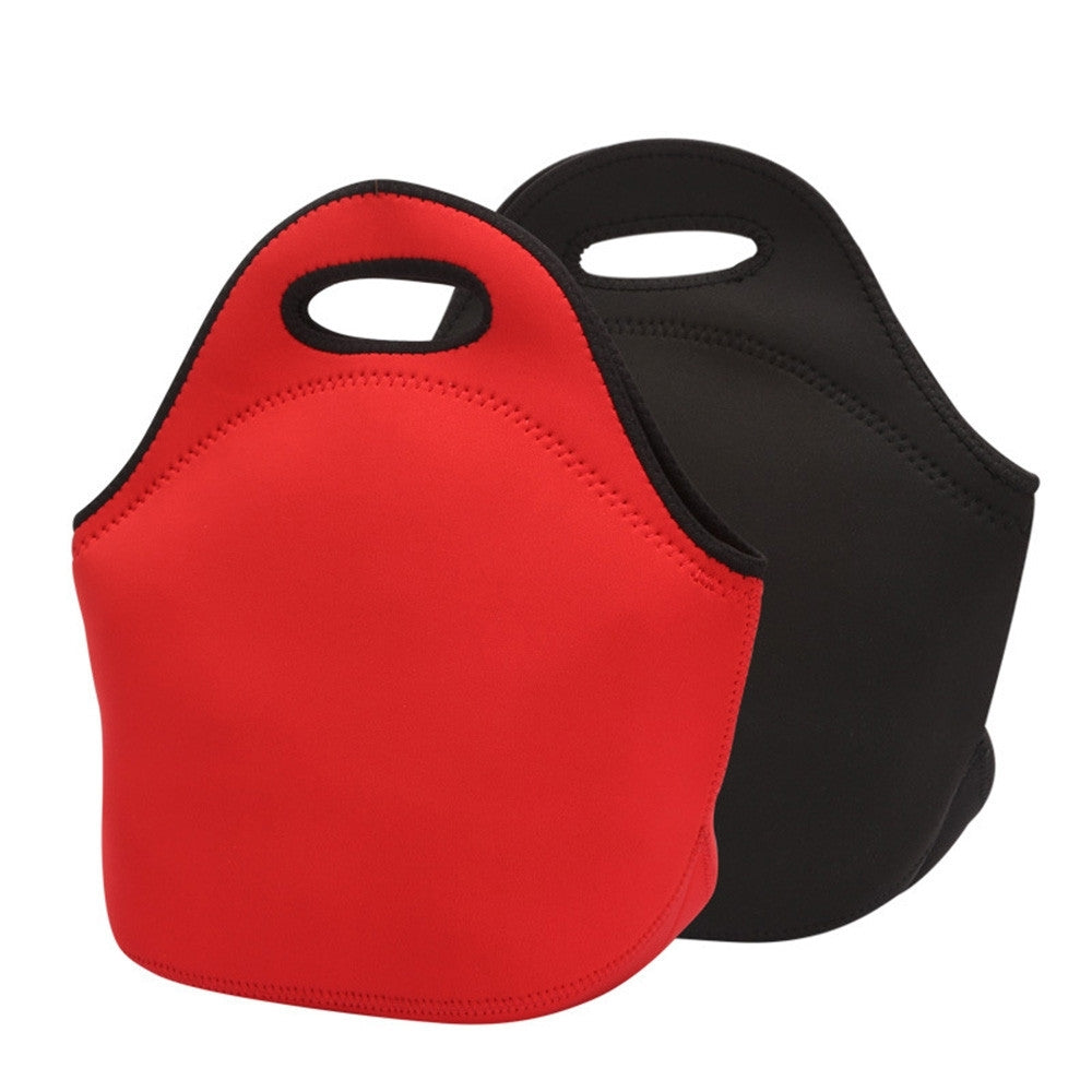ELECTROPRIME Portable Zipper Handbags Diving Neoprene Lunch Bag(Red)
