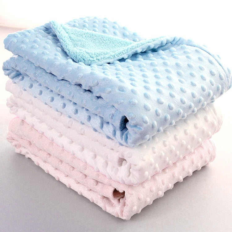 ELECTROPRIME Spring and Autumn Double Layer Baby Knitted Fleece Blanket Bedding(Yellow)