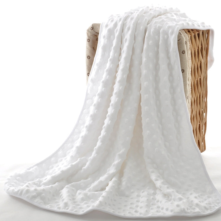 ELECTROPRIME Spring and Autumn Double Layer Baby Knitted Fleece Blanket Bedding(White)