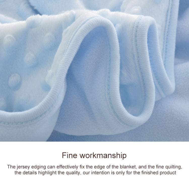 ELECTROPRIME Spring and Autumn Double Layer Baby Knitted Fleece Blanket Bedding(White)