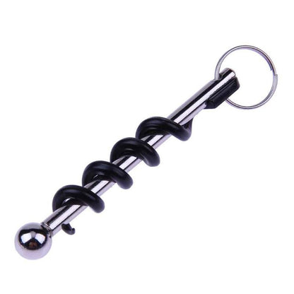 ELECTROPRIME 2 PCS Outdoor Creative Corkscrew Pocket Red Wine Tool Key Ring (OPP Bag)